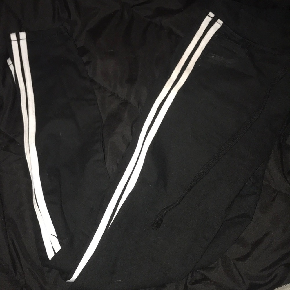 FashionNova | black Jegging Joggers With Stripes